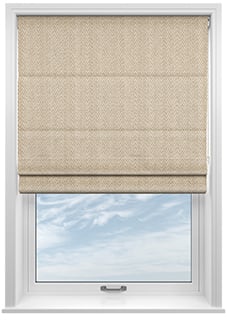 Bellavelle Chevron, Stone Beige - Twist&Fit Roman Blind